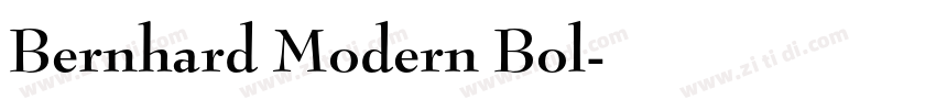 Bernhard Modern Bol字体转换
